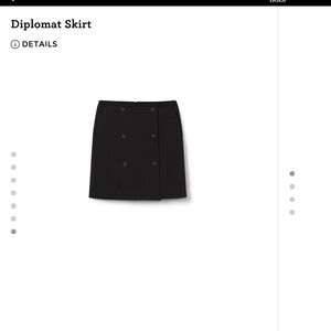 CAbi Black Button-Front Mini Skirt